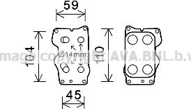 Prasco CN3307 - Eļļas radiators, Motoreļļa autodraugiem.lv
