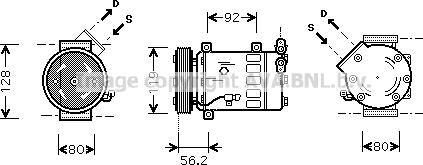 Prasco CNAK237 - Kompresors, Gaisa kond. sistēma autodraugiem.lv