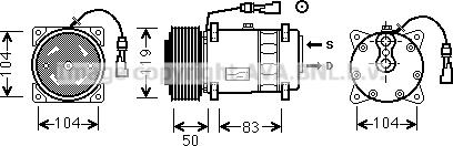 Prasco DFAK057 - Kompresors, Gaisa kond. sistēma autodraugiem.lv