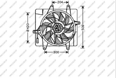 Prasco DG410F001 - Ventilators, Motora dzesēšanas sistēma autodraugiem.lv