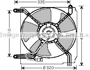 Prasco DW7504 - Ventilators, Motora dzesēšanas sistēma autodraugiem.lv