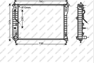 Prasco DW720R005 - Radiators, Motora dzesēšanas sistēma autodraugiem.lv