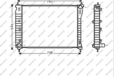 Prasco DW722R001 - Radiators, Motora dzesēšanas sistēma autodraugiem.lv