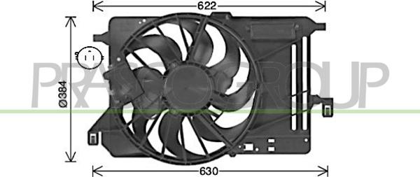 Prasco FD428F001 - Ventilators, Motora dzesēšanas sistēma autodraugiem.lv