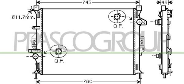 Prasco FD079R001 - Radiators, Motora dzesēšanas sistēma autodraugiem.lv