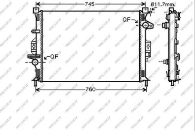 Prasco FD110R002 - Radiators, Motora dzesēšanas sistēma autodraugiem.lv