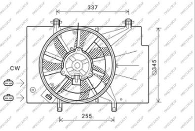 Prasco FD344F004 - Ventilators, Motora dzesēšanas sistēma autodraugiem.lv