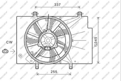 Prasco FD344F003 - Ventilators, Motora dzesēšanas sistēma autodraugiem.lv