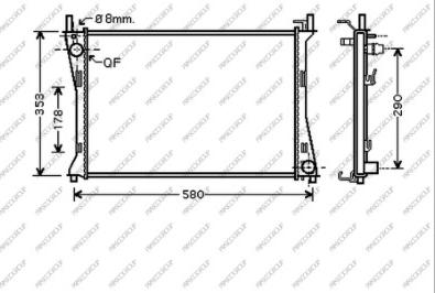 Prasco FD340R004 - Radiators, Motora dzesēšanas sistēma autodraugiem.lv