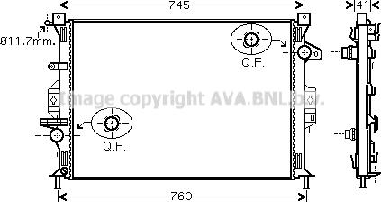 Prasco FD2424 - Radiators, Motora dzesēšanas sistēma autodraugiem.lv