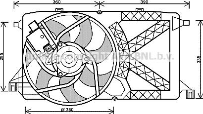 Prasco FD7544 - Ventilators, Motora dzesēšanas sistēma autodraugiem.lv