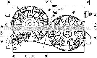 Prasco FD7503 - Ventilators, Motora dzesēšanas sistēma autodraugiem.lv