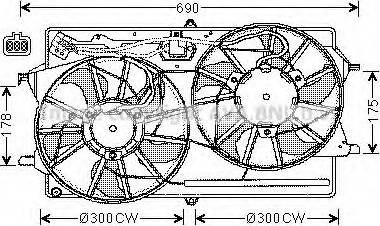 Prasco FD7511 - Ventilators, Motora dzesēšanas sistēma autodraugiem.lv