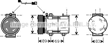 Prasco FDAK290 - Kompresors, Gaisa kond. sistēma autodraugiem.lv
