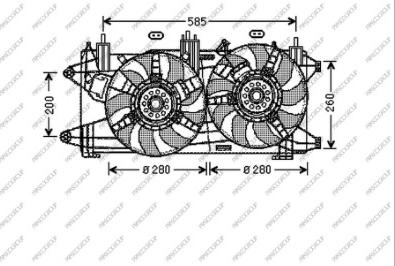 Prasco FT909F008 - Ventilators, Motora dzesēšanas sistēma autodraugiem.lv