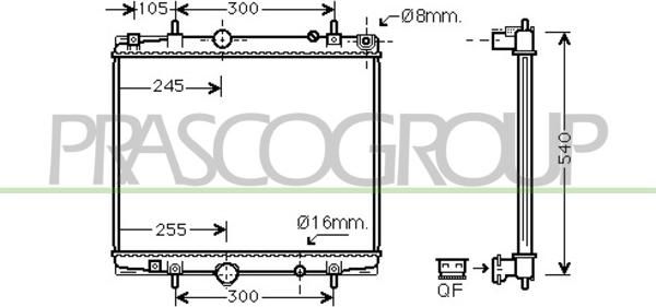 Prasco FT152R001 - Radiators, Motora dzesēšanas sistēma autodraugiem.lv