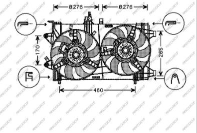 Prasco FT340F005 - Ventilators, Motora dzesēšanas sistēma autodraugiem.lv