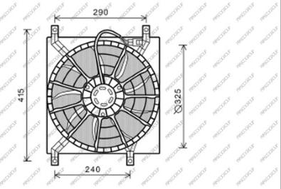 Prasco FT360F001 - Ventilators, Motora dzesēšanas sistēma autodraugiem.lv