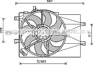 Prasco FT7598 - Ventilators, Motora dzesēšanas sistēma autodraugiem.lv