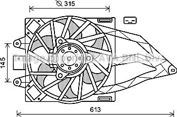 Prasco FT7565 - Ventilators, Motora dzesēšanas sistēma autodraugiem.lv