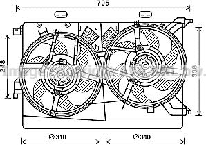 Prasco FT7608 - Ventilators, Motora dzesēšanas sistēma autodraugiem.lv