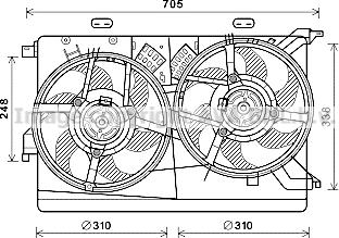 Prasco FT7607 - Ventilators, Motora dzesēšanas sistēma autodraugiem.lv