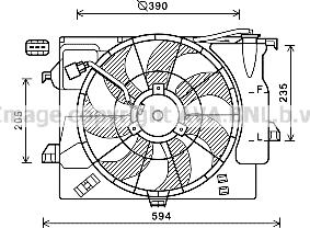 Prasco HY7546 - Ventilators, Motora dzesēšanas sistēma autodraugiem.lv