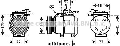Prasco HYK222 - Kompresors, Gaisa kond. sistēma autodraugiem.lv