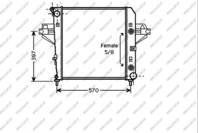 Prasco JE011R001 - Radiators, Motora dzesēšanas sistēma autodraugiem.lv