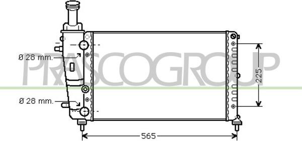 Prasco LA001R005 - Radiators, Motora dzesēšanas sistēma autodraugiem.lv