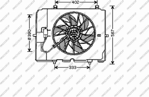 Prasco ME035F001 - Ventilators, Motora dzesēšanas sistēma autodraugiem.lv