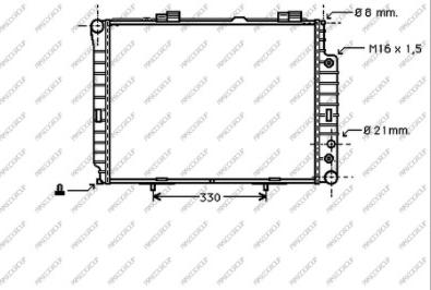 Prasco ME035R011 - Radiators, Motora dzesēšanas sistēma autodraugiem.lv