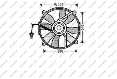 Prasco ME025F003 - Ventilators, Motora dzesēšanas sistēma autodraugiem.lv