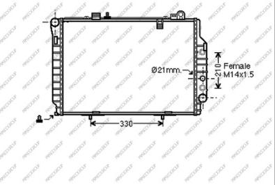 Prasco ME025R008 - Radiators, Motora dzesēšanas sistēma autodraugiem.lv