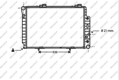 Prasco ME025R007 - Radiators, Motora dzesēšanas sistēma autodraugiem.lv