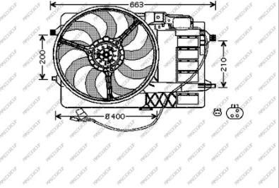 Prasco MN304F001 - Ventilators, Motora dzesēšanas sistēma autodraugiem.lv