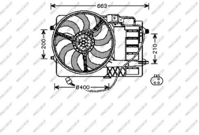 Prasco MN304F002 - Ventilators, Motora dzesēšanas sistēma autodraugiem.lv