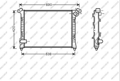 Prasco MN304R002 - Radiators, Motora dzesēšanas sistēma autodraugiem.lv