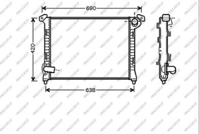 Prasco MN306R005 - Radiators, Motora dzesēšanas sistēma autodraugiem.lv