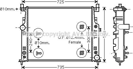 Prasco MSA2436 - Radiators, Motora dzesēšanas sistēma autodraugiem.lv