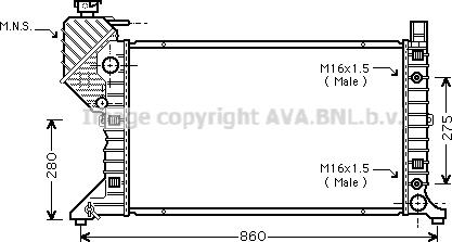 Prasco MSA2343 - Radiators, Motora dzesēšanas sistēma autodraugiem.lv