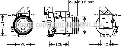 Prasco MSAK425 - Kompresors, Gaisa kond. sistēma autodraugiem.lv