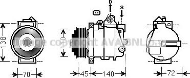 Prasco MSAK568 - Kompresors, Gaisa kond. sistēma autodraugiem.lv