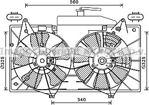 Prasco MZ7552 - Ventilators, Motora dzesēšanas sistēma autodraugiem.lv