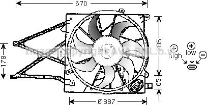 Prasco OL7509 - Ventilators, Motora dzesēšanas sistēma autodraugiem.lv