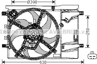 Prasco OL7539 - Ventilators, Motora dzesēšanas sistēma autodraugiem.lv