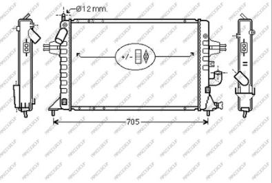 Prasco OP017R009 - Radiators, Motora dzesēšanas sistēma autodraugiem.lv