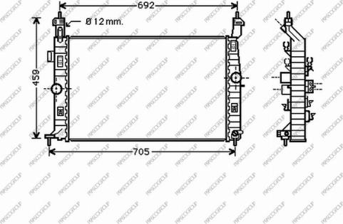 Prasco OP350R005 - Radiators, Motora dzesēšanas sistēma autodraugiem.lv