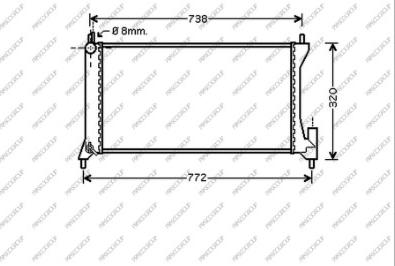 Prasco OP304R003 - Radiators, Motora dzesēšanas sistēma autodraugiem.lv
