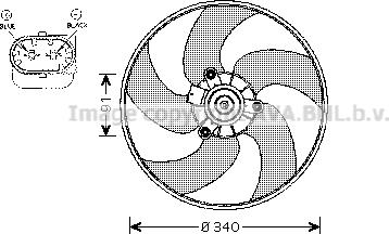 Prasco PE7522 - Ventilators, Motora dzesēšanas sistēma autodraugiem.lv